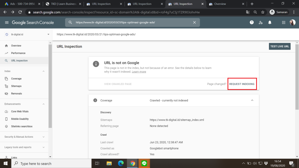 Cara Mengindeks Artikel Ke Google Search Console