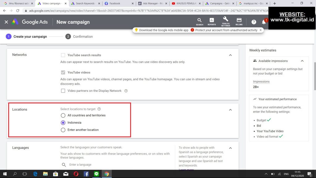 Tutorial Youtube Ads