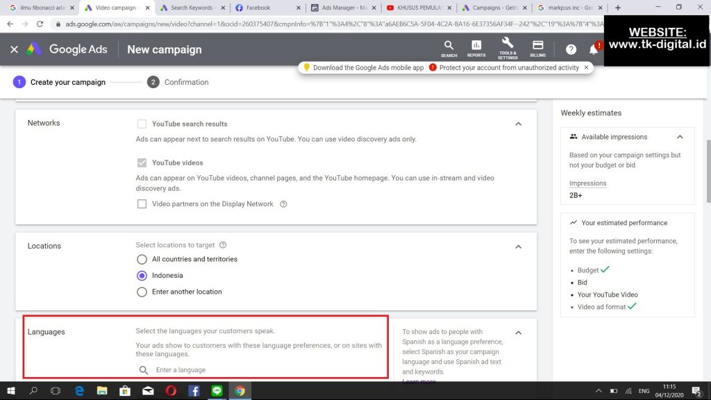 Cara Membuat Youtube Ads