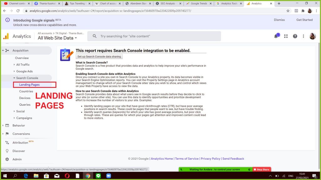Cara Sambungkan Google Search Console ke Analytics
