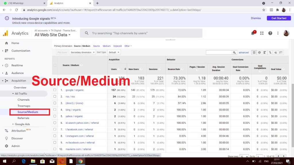 Cara Melihat Sumber Traffic Website