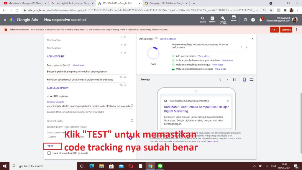 Cara Membuat UTM Link Parameter Tracking Template dengan UTM Parameter Menggunakan UTM Campaign Builder