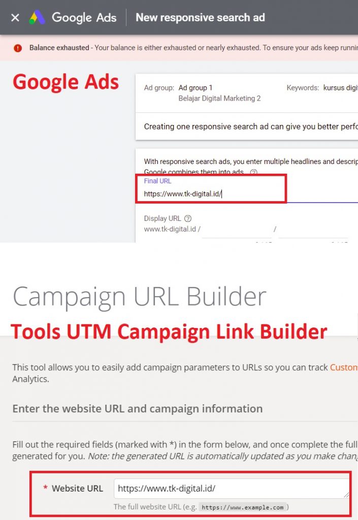 Cara Membuat UTM Link Parameter Tracking Template dengan UTM Parameter Menggunakan UTM Campaign Builder